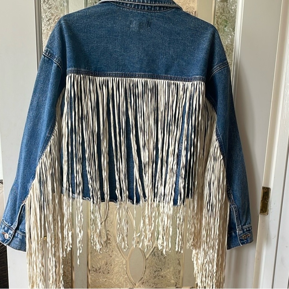 Jean Jacket with Long Fringe - Picture 4 of 10